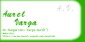 aurel varga business card